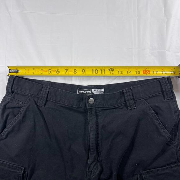 Carhartt Rugged Flex Relaxed Fit Cargo Shorts Size 40 Bundle 2 Black & Olive - Picture 11 of 14